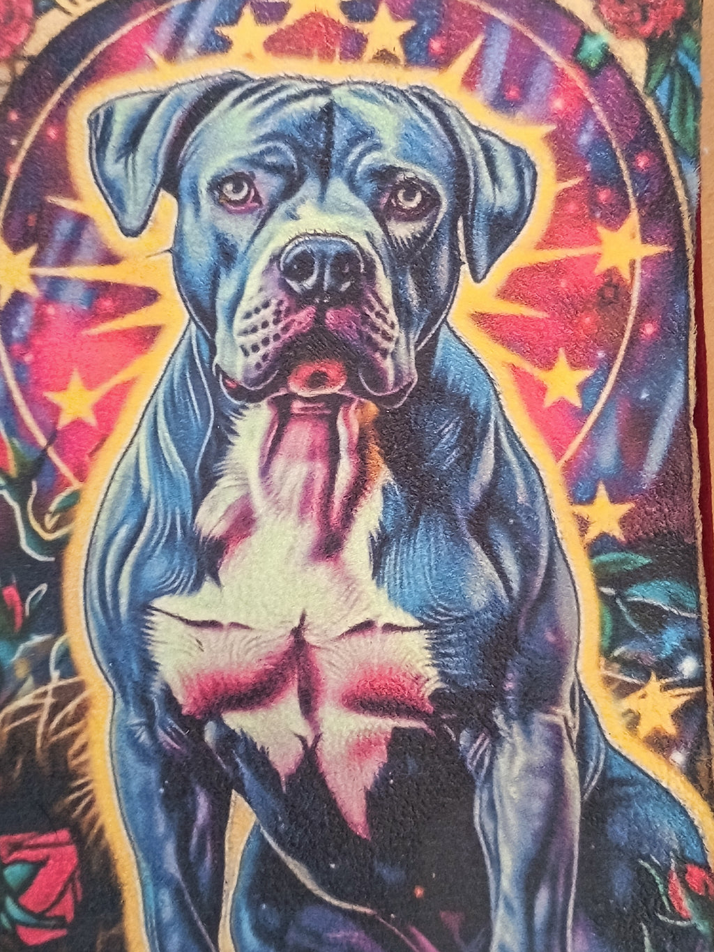 ✨ Pochette illustrée – Pièce unique faite main   HERO DOG